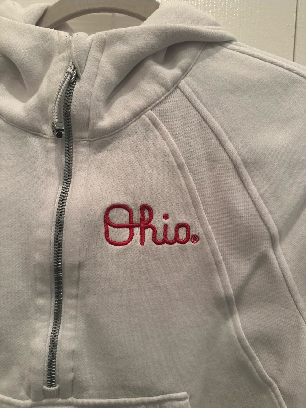 lululemon athletica White Hoodie with Red 'Ohio' Embroidery Ohio State - Picture 2 of 4